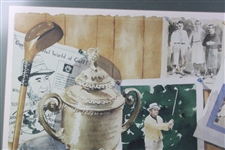 Gene Sarazen Signed Ltd Ed 'The Squire in Golf' Print by Turner #37/250 - Framed JSA ALOA