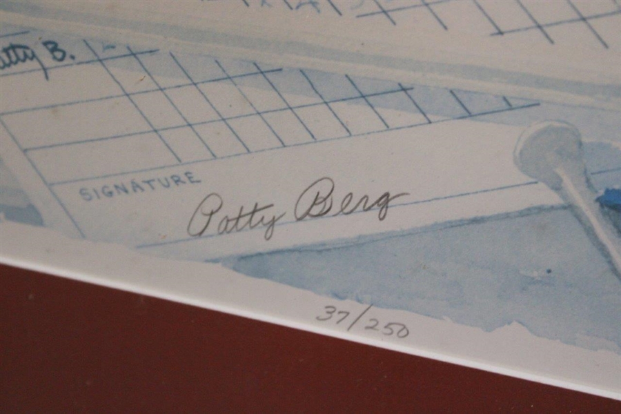 Patty Berg Signed Ltd Ed 'USA for Patty' Print by Turner #37/250 - Framed JSA ALOA