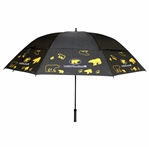 Jack Nicklaus Golden Bear Black with Yellow Umbrella