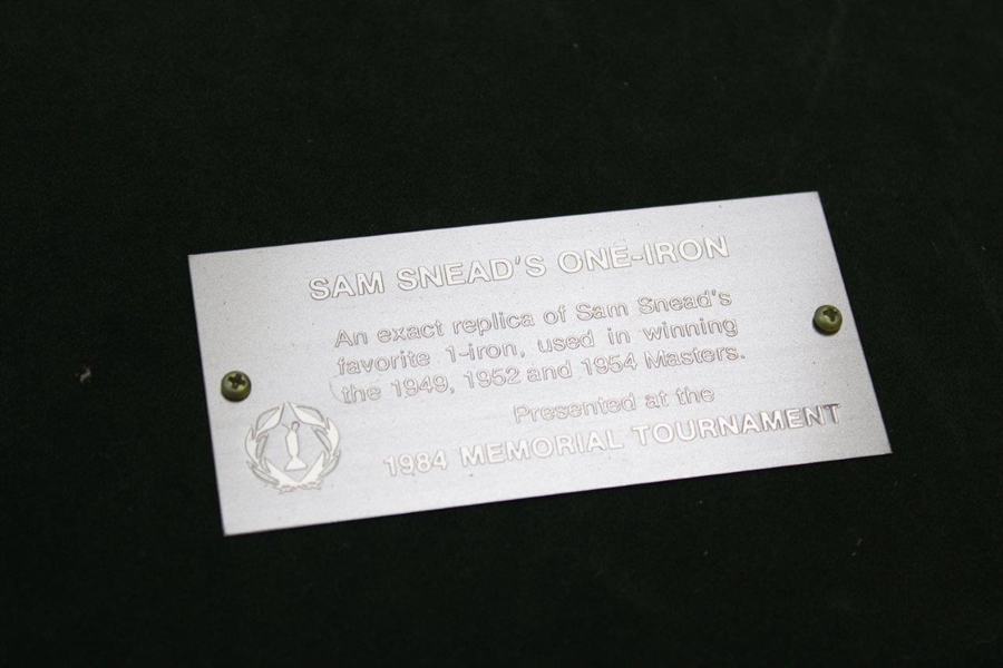 Sam Snead's Replica One-Iron - Ltd Ed Presented at the 1984 Memorial Tournament