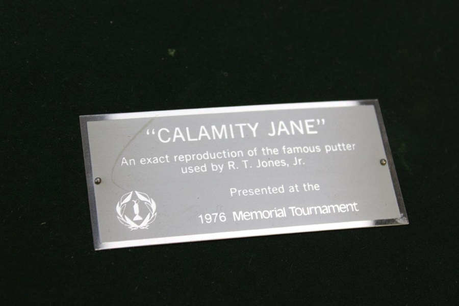 Bobby Jones' Replica Calamity Jane Putter - Ltd Ed Presented at the 1976 Memorial Tournament