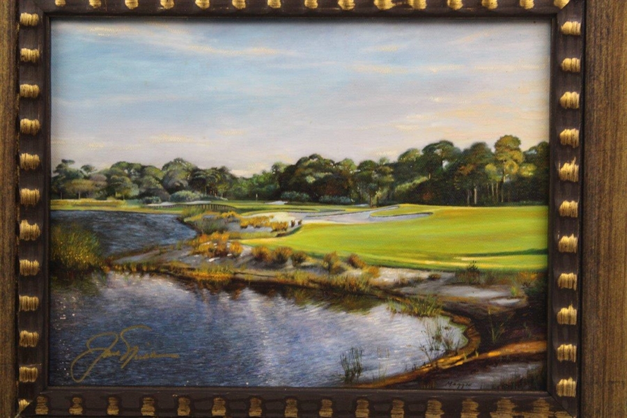 Jack Nicklaus Signed Bears Club Artist Enhanced Giclée on Canvas by Maggio - Deluxe Framed JSA ALOA