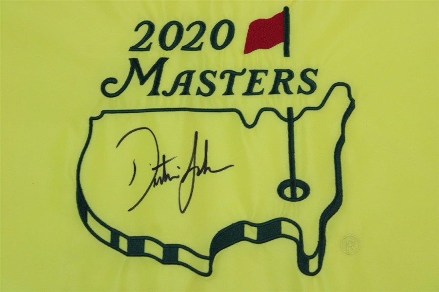 Dustin Johnson Signed 2020 Masters Embroidered Flag JSA #BB22444