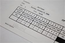 Jim Furyk & Willie Wood Signed 1999 Phoenix Open Official Used Scorecard JSA ALOA