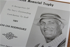 Chi Chi Rodriguez's 1981 William D. Richardson Memorial Trophy Plaque Given by GWA