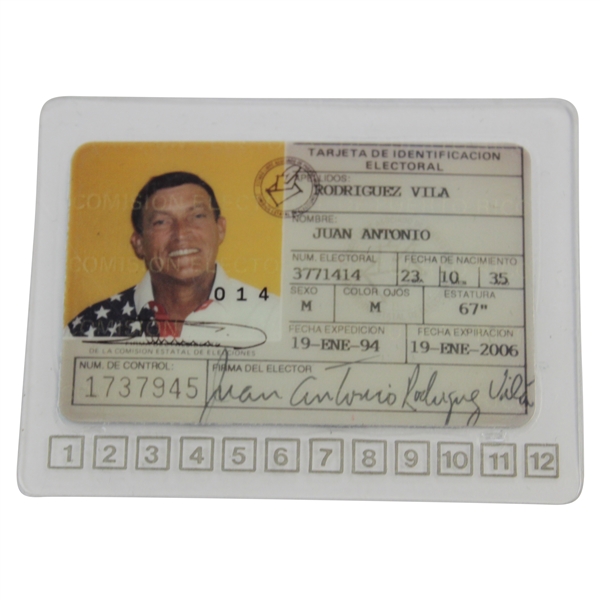 Chi Chi Rodriguez's Official 1994 Puerto Rico Driver's License