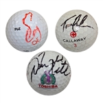 Major Champs Tom Kite, Fuzzy Zoeller & Tom Lehman Signed Golf Balls JSA ALOA