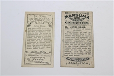 Two (2) James Braid Tobacco Golf Cards - Marsuma Co. & Millhoff & Co.