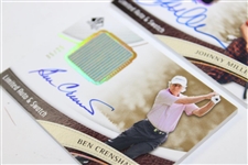 Johnny Miller & Ben Crenshaw Signed Upper Deck Limited Ed. Auto & Game Used Clothing Cards