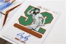 Nick Faldo, Fred Couples & Nancy Lopez Signed Ultimate Leaf Golf Cards 
