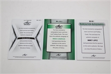 Nick Faldo, Fred Couples & Nancy Lopez Signed Ultimate Leaf Golf Cards 