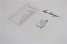 Gene Sarazen Signed Augusta National Scorecard JSA ALOA