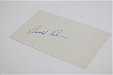 Arnold Palmer Signed 3x5 Index Card JSA #I02887