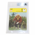 Jack Nicklaus Signed 1977-1979 Sportscaster Series 2 Card Beckett #0010213378