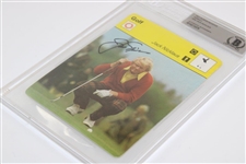 Jack Nicklaus Signed 1977-1979 Sportscaster Series 2 Card Beckett #0010213378