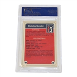 Greg Norman 1987 Miller Press PGA Leader Putting Hand Cut Golf Card PSA Authentic #14582835