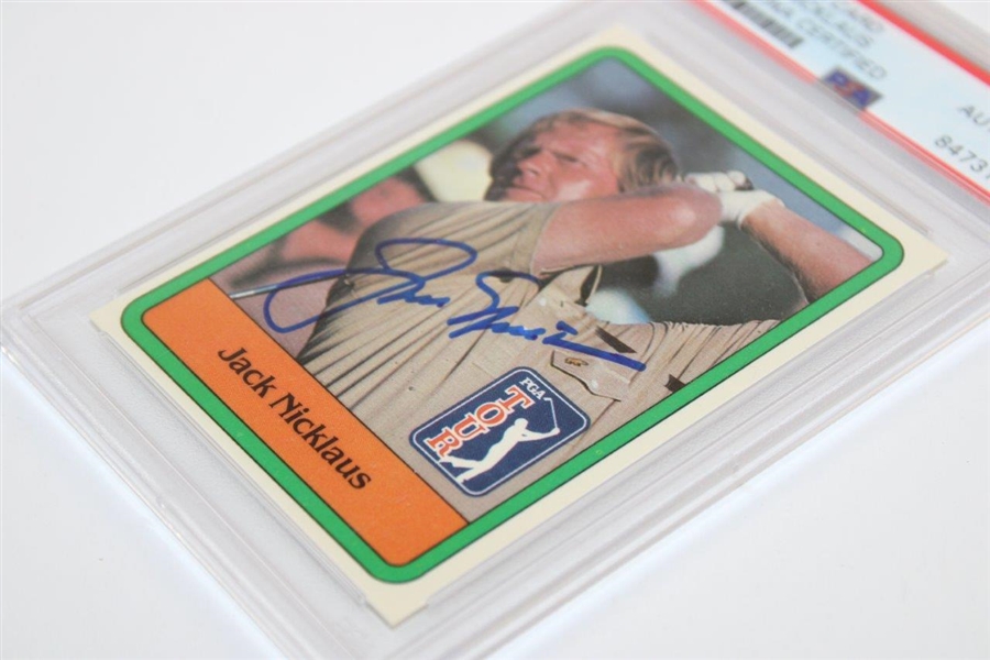 Jack Nicklaus Signed 1981 Donruss Rookie Card PSA/DNA Certified Auto Grade Authentic #84731069