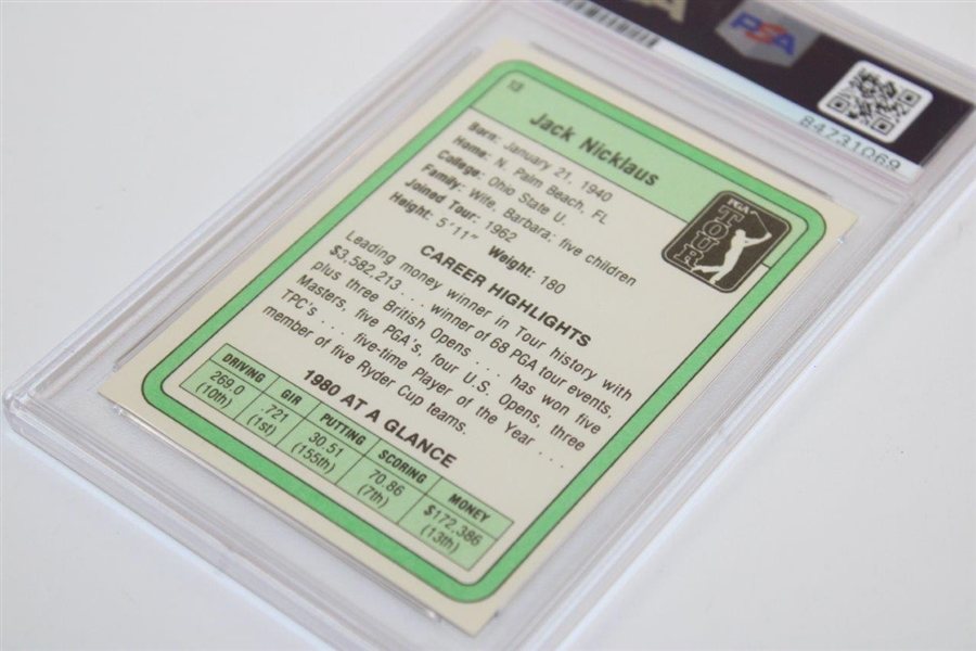 Jack Nicklaus Signed 1981 Donruss Rookie Card PSA/DNA Certified Auto Grade Authentic #84731069