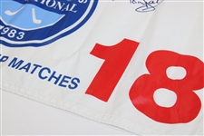 Tony Jacklin Signed 1983 PGA National Ryder Cup Matches Flag JSA ALOA