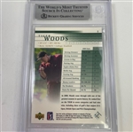 Tiger Woods Signed 2001 Upper Deck Rookie Card - Beckett #00015545792 - Rare