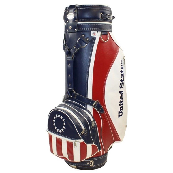 Six (6) US Presidents Signed Commemorative Full Size USA Golf Bag JSA