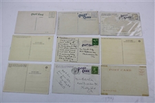 Twenty (20) Vintage Golf Themed Post Cards