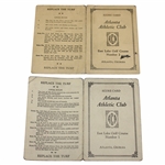 Two (2) 1930s Atlanta Athletic Club Official Used Scorecards