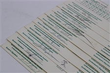 Ten (10) 1991 Centel Western Open at Cog Hill Tournament Used Scorecards
