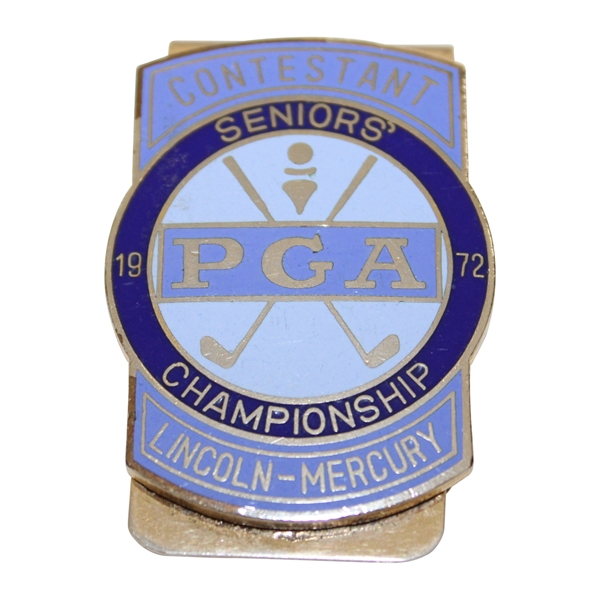 1972 PGA Senior Championship Contestant Badge/Clip