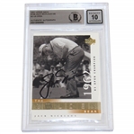 Jack Nicklaus Signed 2001 Upper Deck #106 Golden Bear Card BECKETT 10 AUTO