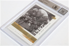 Jack Nicklaus Signed 2001 Upper Deck #106 Golden Bear Card BECKETT 10 AUTO