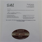 Barry Jaeckel's 1979 27th Annuual Mony Tournament Of Champions at La Costa CC Contestant Badge