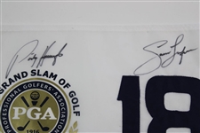 Rose, Harrington, Dufner & Scott Signed 2013 PGA Grand Slam of Golf at Bermuda Flag JSA ALOA