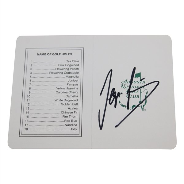 Sergio Garcia Signed Augusta National Golf Club Scorecard JSA ALOA
