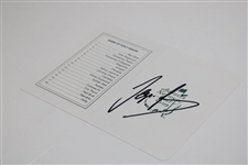 Sergio Garcia Signed Augusta National Golf Club Scorecard JSA ALOA