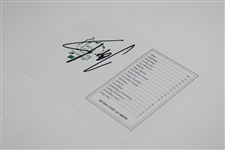 Sergio Garcia Signed Augusta National Golf Club Scorecard JSA ALOA