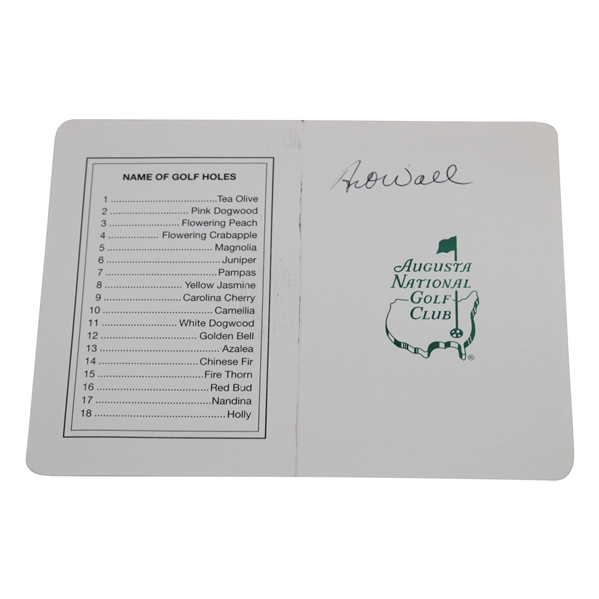 Art Wall Signed Augusta National Golf Club Scorecard JSA ALOA