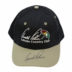 Arnold Palmer Signed Arnold Palmer Latrobe Country Club Black w/Khaki Hat JSA ALOA