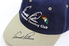 Arnold Palmer Signed Arnold Palmer Latrobe Country Club Navy w/Khaki Hat JSA ALOA