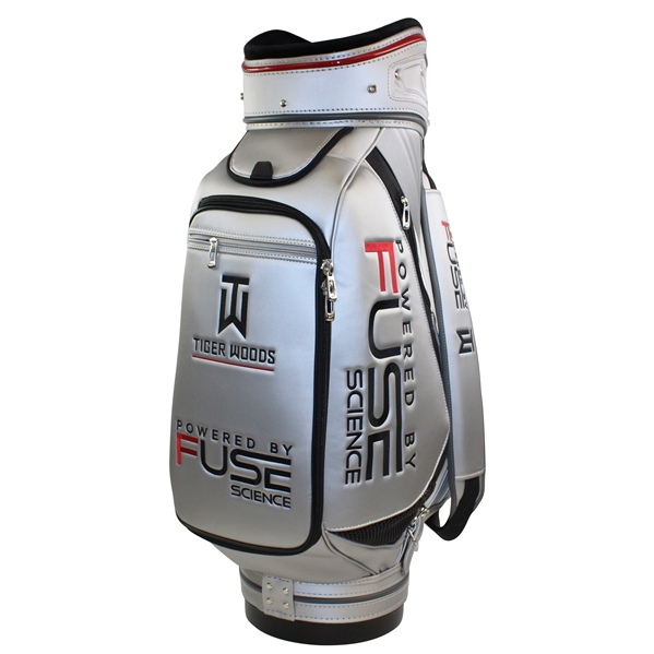 Tiger Woods Official FUSE Science Logo Full Size Golf Bag Red/Black Lining - Excellent Condition