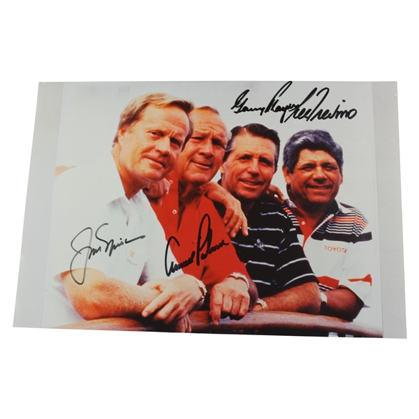 Palmer, Nicklaus, Player & Trevino Signed Big 3 & Lee Photo JSA ALOA