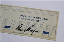 Arnold Palmer And Gary Player Signed 1986 Chrysler Cup Scorecard JSA ALOA