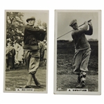 Two (2) 1926 A. Boomer & J. Sweetser Whos Who in Sport Tobacco Golf Cards