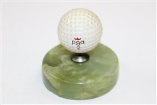 1971 International PGA Ryder Cup Logo Golf Ball on Marble Stand