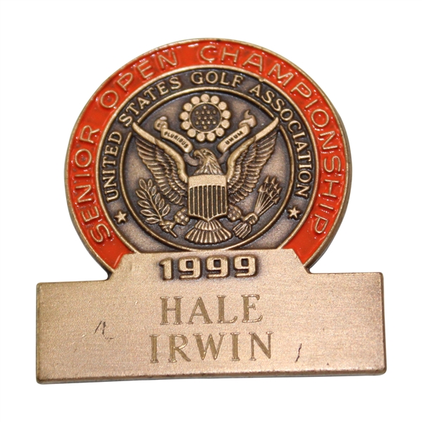 Hale Irwins 1999 US Senior Open at Des Moines Contestant Badge 