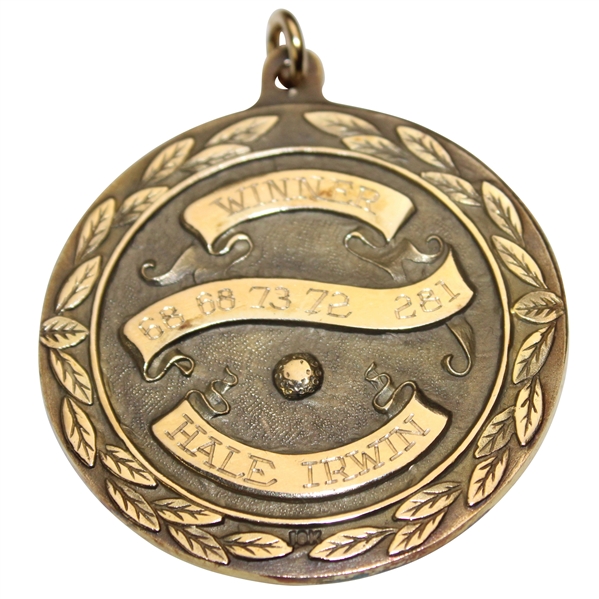 Champion Hale Irwin's 1985 Memorial Tournament 10k Gold Winner's Medal