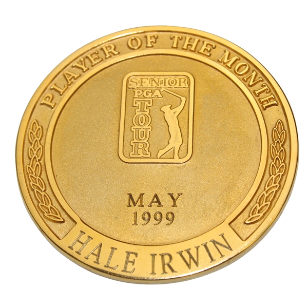 Hale Irwins 1999 Senior PGA Tour Player of the Month Medal - May