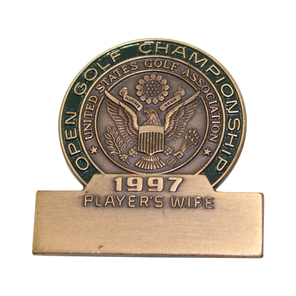 Sally Irwins 1997 US Open Championship Players Wife Badge