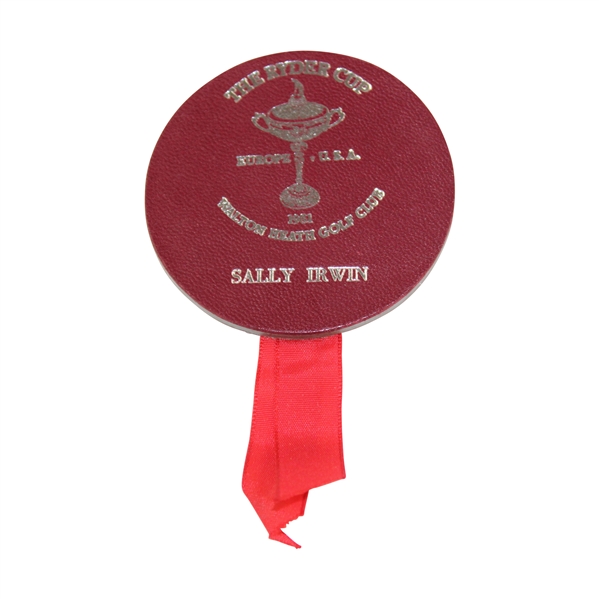 Sally Irwins 1981 Ryder Cup at Walton Heath GC Players Wife Badge