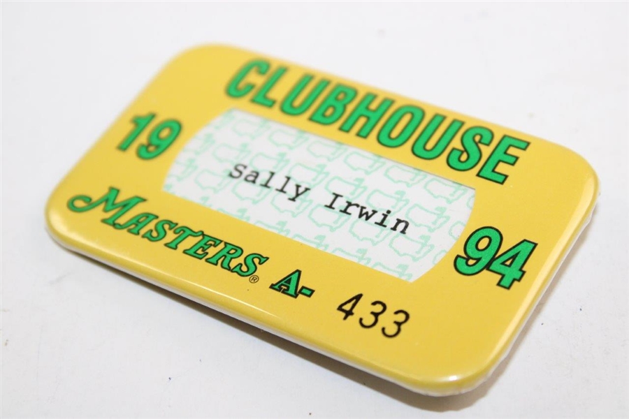 Sally Irwin's 1994 Masters Tournament Clubhouse Badge #A-433
